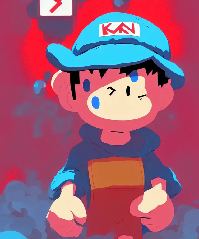 Image similar to ness from earthbound in the art style of josan gonzalez, crisp 8 k line art, digital painting, artstation, concept art, matte, sharp focus, hyper realistic lighting, illustration