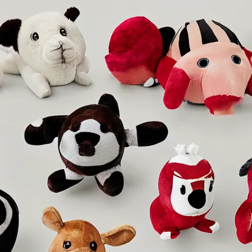 Prompt: a catalogue for Target selling plush animals