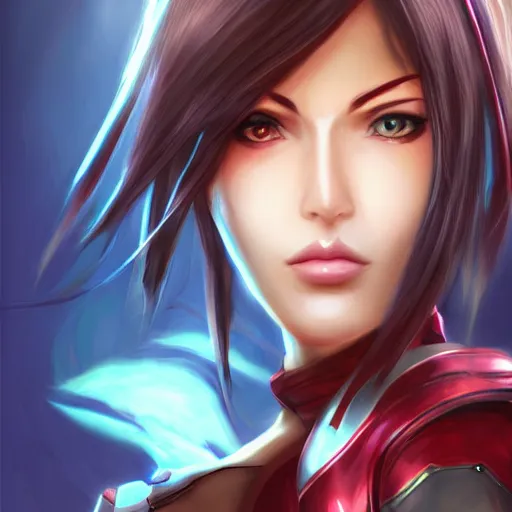 Image similar to fiora from league of legends, digital art, epic, detailed face, hyper realistic.