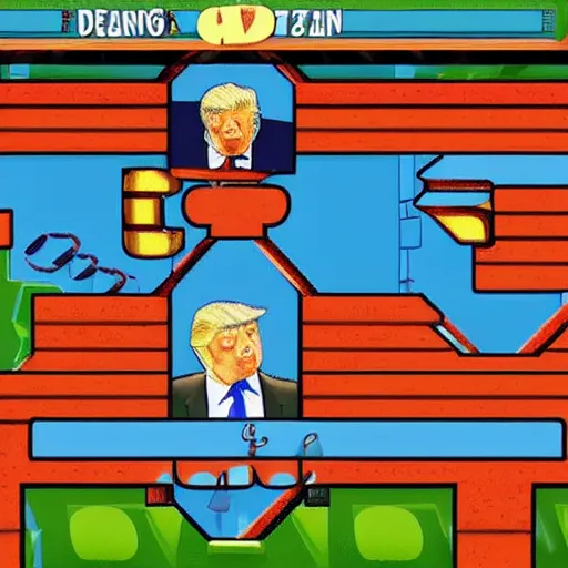 Image similar to donald trump in stumble guys game