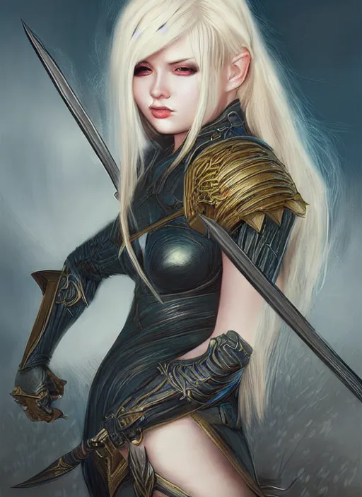 Image similar to blonde combat fairy venizian era, dark fantasy, extremely detailed, sharp focus, portrait, smooth, digital illustration, by rossdraws, frank franzzeta