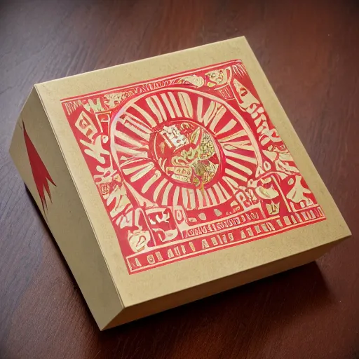 Image similar to vintage craft paper gift box for men, old school, wes anderson style