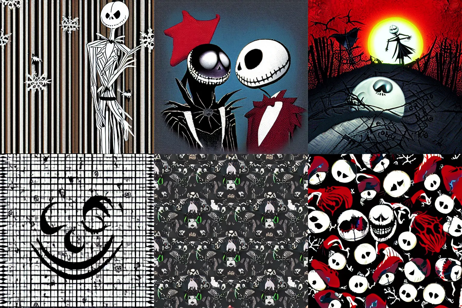 Prompt: nightmare before christmas texture.