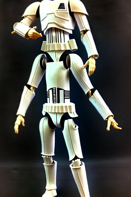 Image similar to 1 9 8 6 kenner action figure, 5 points of articulation, heroic human proportions, sci fi, high detail, t - pose, star wars, warhammer 4 0 0 0