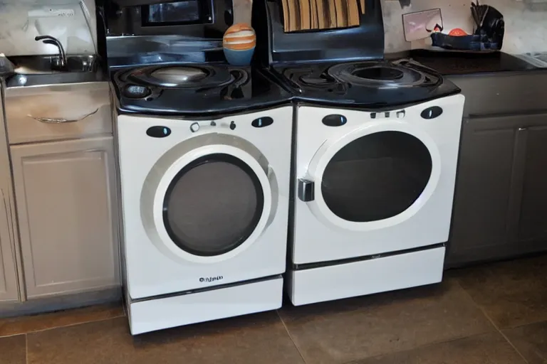 Image similar to googly eyes on appliances