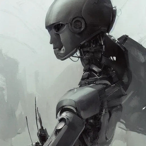 Image similar to jobless artist is angry that robots took away his job, tragic, elegant, fantasy, hd shot, digital portrait, beautiful, artstation, comic style, by artgerm, guy denning, jakub rozalski, magali villeneuve and charlie bowater