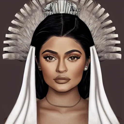 Prompt: kylie jenner as a greek goddess, photorealistic, cinematic