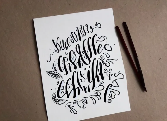 Image similar to beautiful handwriting style lettering