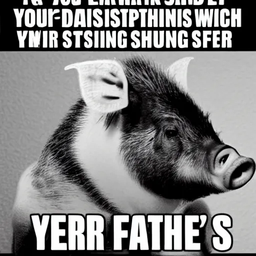 Prompt: your father was a swine