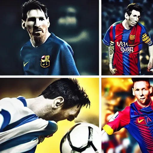 Prompt: photography of Lionel Messi, cinematic, award winning photography by Leonardo Espina