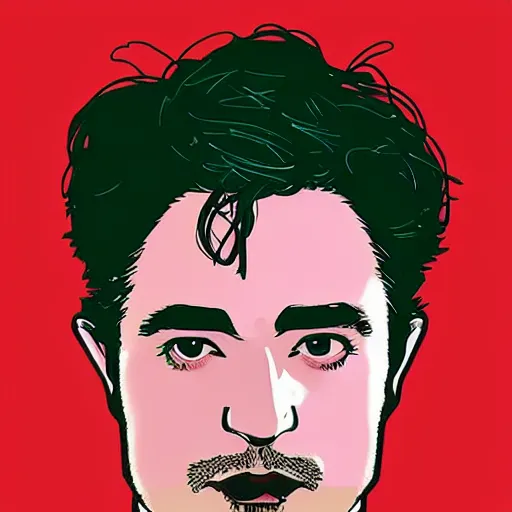 Image similar to “ robert pattinson retro minimalist portrait by jean giraud, moebius, sharp, smooth face, comic, 8 k ”