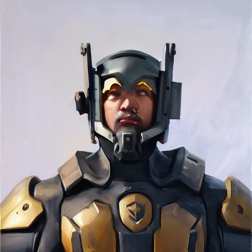 Image similar to greg manchess portrait painting of partially armored vision as overwatch character, medium shot, asymmetrical, profile picture, organic painting, sunny day, matte painting, bold shapes, hard edges, street art, trending on artstation, by huang guangjian, gil elvgren, ruan jia, greg rutkowski, gaston bussiere