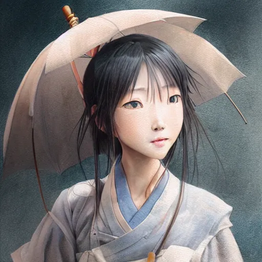 Image similar to dynamic composition, motion, ultra-detailed, incredibly detailed, a lot of details, amazing fine details and brush strokes, colorful and grayish palette, smooth, HD semirealistic anime CG concept art digital painting, watercolor oil painting of a Japanese schoolgirl, by a Chinese artist at ArtStation, by Huang Guangjian, Fenghua Zhong, Ruan Jia, Xin Jin and Wei Chang. Realistic artwork of a Chinese videogame, gradients, gentle an harmonic grayish colors.