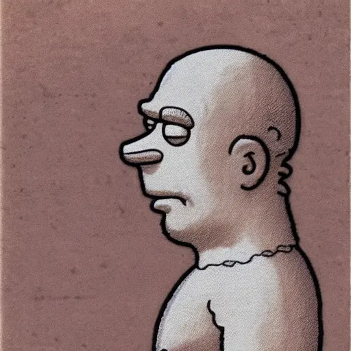 Prompt: Homer Simpson by Leonardo da Vinci