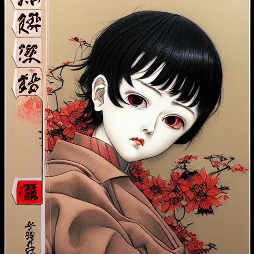 Image similar to prompt: Portrait painted in 3d style drawn by Katsuhiro Otomo and Takato Yamamoto, inspired by Fables, china doll face, smooth face feature, intricate oil painting, high detail, sharp high detail, manga and anime 2000