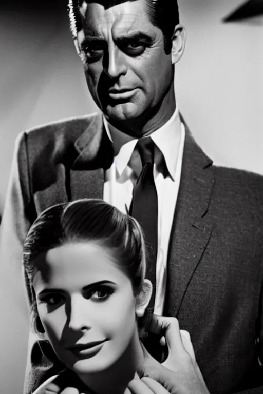 Prompt: cary grant as buffy the vampire slayer. superhero movie set in the 1 9 6 0's