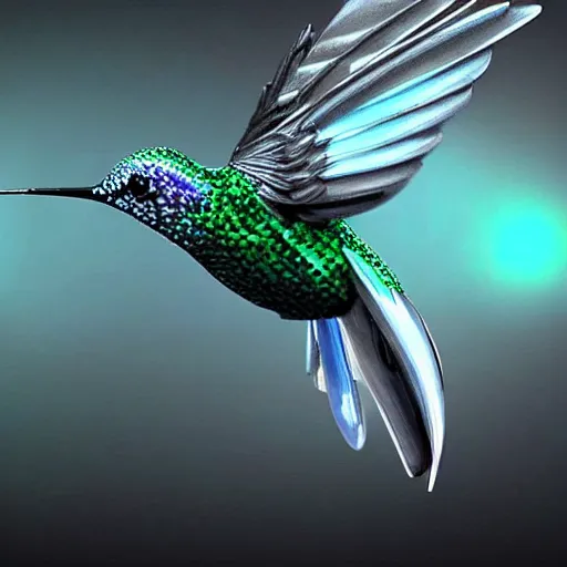 Prompt: ultra realistic cyber!!!! hummingbird