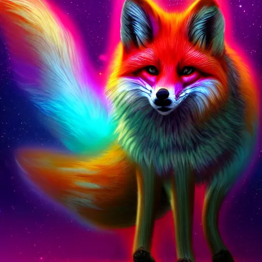 Prompt: digital fox, retrowave palette, retro cyberspace background, highly detailed, anatomically correct vulpine, synth feel, fluffy face, ear floof, flowing fur, super realism, accurate animal imagery, 4 k digital art