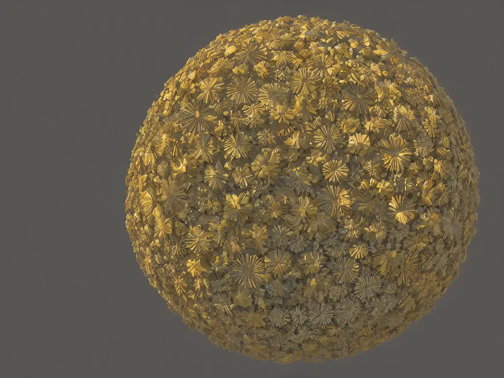 Image similar to 3 d render, sunlight study, the universe is a spheroid region 7 0 5 meters in diameter, art nouveau, by jan van huysum and ( ( ( ( ( lisa frank ) ) ) ) ), 8 k, sharp focus, octane render