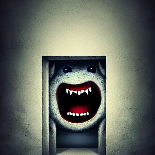 Image similar to monster inside the wall