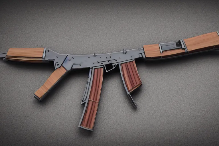 Prompt: high quality render of AK-47