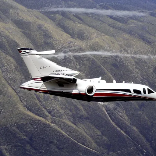 Prompt: flying Citation X11, car photo contest