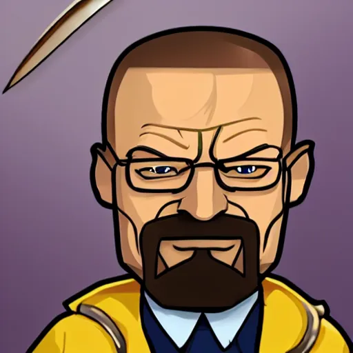 Image similar to walter white as a clash royale character