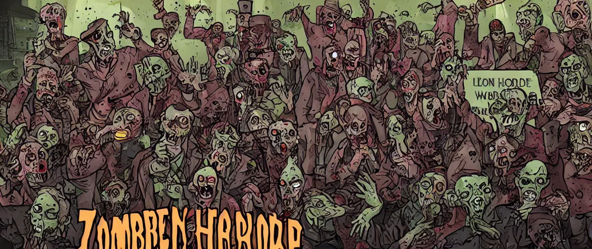 Prompt: zombie horde