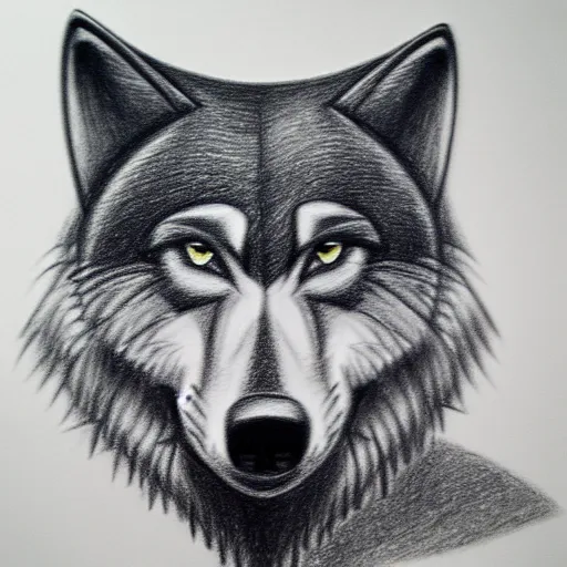 Image similar to portrait of anthropomorphic wolf in suit by tom finland, pencil drawing