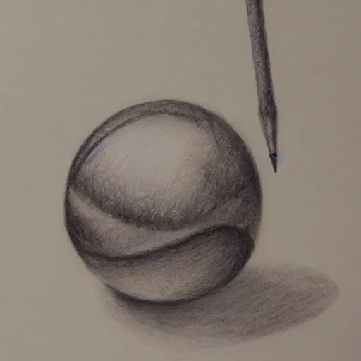 Prompt: ((watercolour)) pencil drawing of a ball