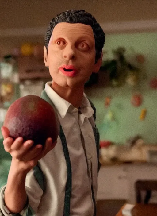 Image similar to an avocado with jeff goldblum's head in stranger things