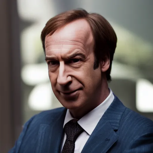 Prompt: a medium shot photo of saul goodman extremely happy to have a gun ,8k, DSLR, highly detailed skin