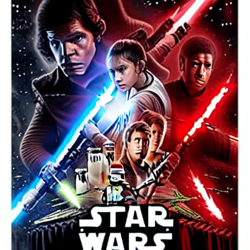 Image similar to the next star wars movie, cover art,