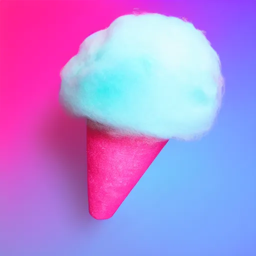 Image similar to cotton Candy grenade, centered, product shot, airy, iridescent lighting, gradient background