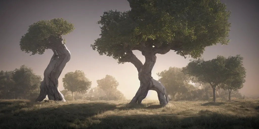 Image similar to futuristic tree of the last tree on earth, octane render, professional lighting, unreal engine 5