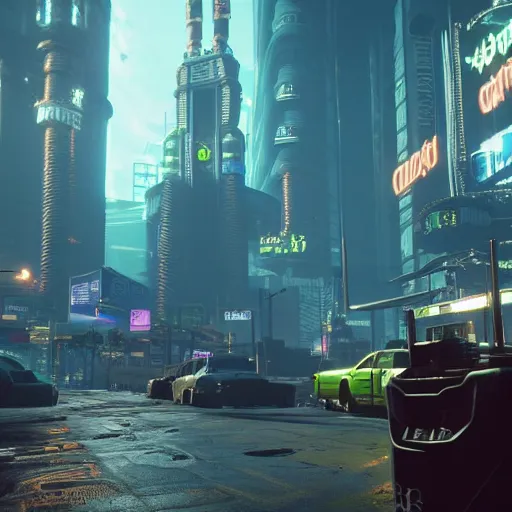 Prompt: cthulhu in cyberpunk 2 0 7 7