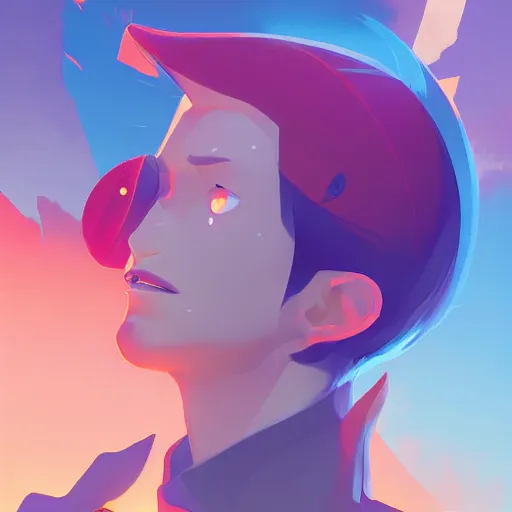 Image similar to face icon stylized minimalist 3 do interactive multiplayer, loftis, cory behance hd by jesper ejsing, by rhads, makoto shinkai and lois van baarle, ilya kuvshinov, rossdraws global illumination