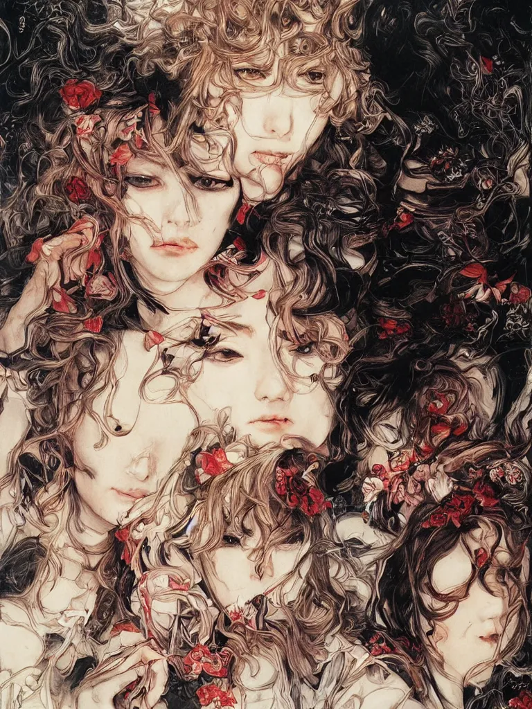 Prompt: portrait painting by ayami kojima