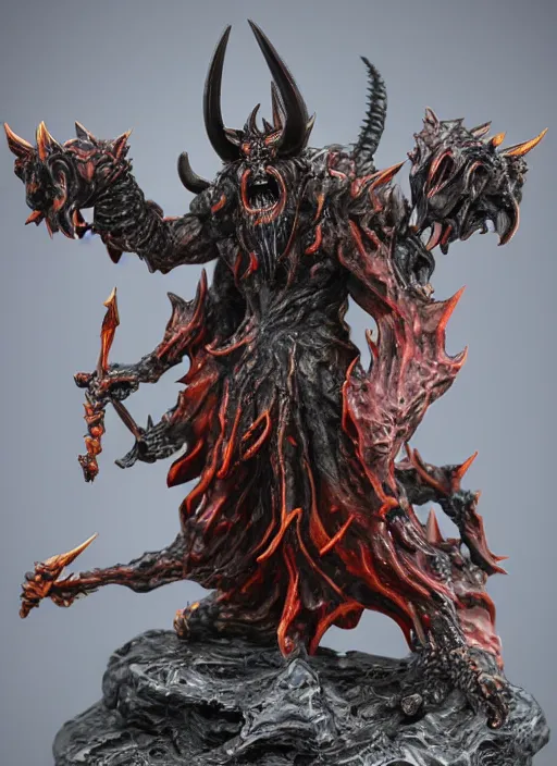 Prompt: 80mm resin detailed miniature of a Demon from hell, Product Introduction Photos, 4K, Full body