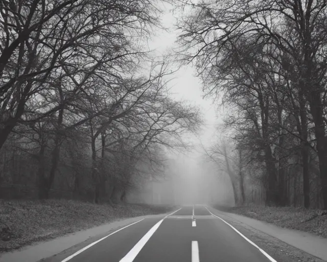 Image similar to a road leading to a silhouette of city