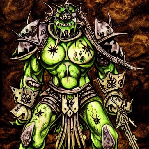 Image similar to the chaos god nurgle, anime art style, highly detailed, sharp focus