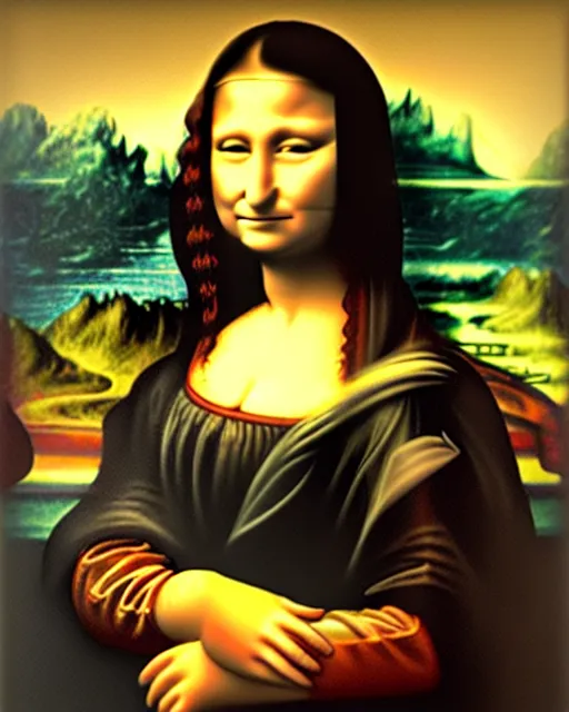 Prompt: a cat looking like mona lisa (gioconda)