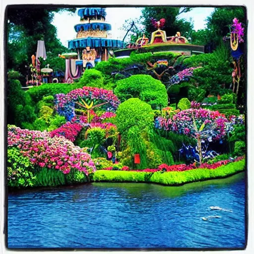 Prompt: “ beautiful disney theme park surrounded in nature ”