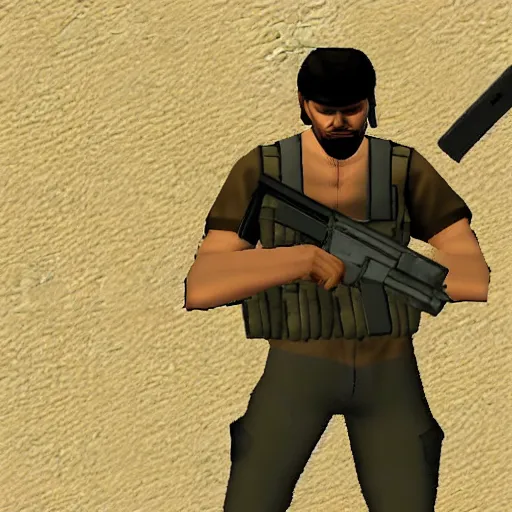 Image similar to solid snake in gta san andreas