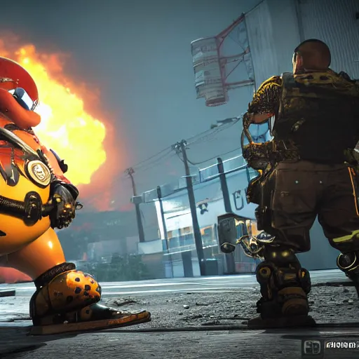 Image similar to Dr. Robotnik in Call of Duty black ops, highly detailed, high quality, HD, 4k, 8k, Canon 300mm, professional photographer, 40mp, lifelike, top-rated, award winning, realistic, sharp, no blur, edited, corrected, trending