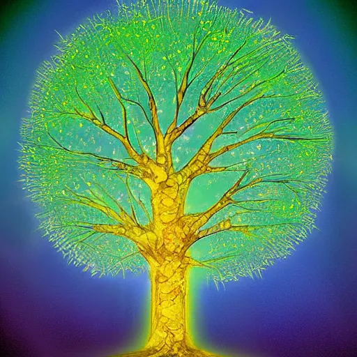 Image similar to luminous tree of life by daniel conway