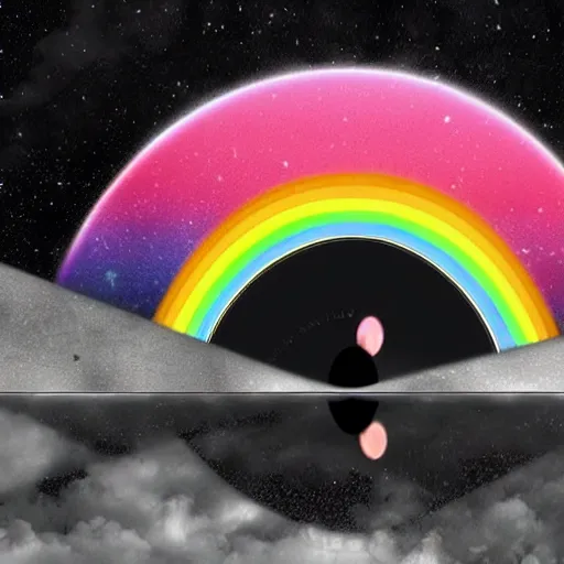 Image similar to pink floyd dark side of the moon, album cover, music 🎶, digital art