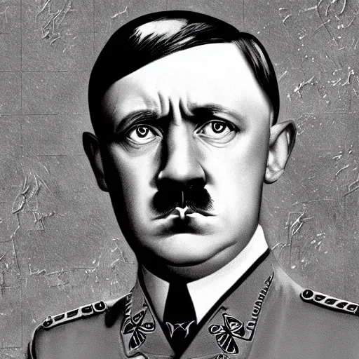 Image similar to adolf hitler as a cat, digital art, full detailed