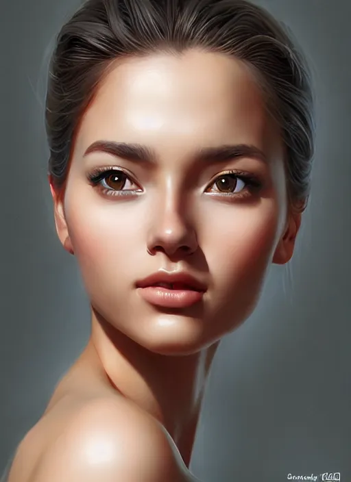 Image similar to photo of a gorgeous young woman in the style of stefan kostic, realistic, sharp focus, 8 k high definition, insanely detailed, intricate, elegant, art by stanley lau and artgerm