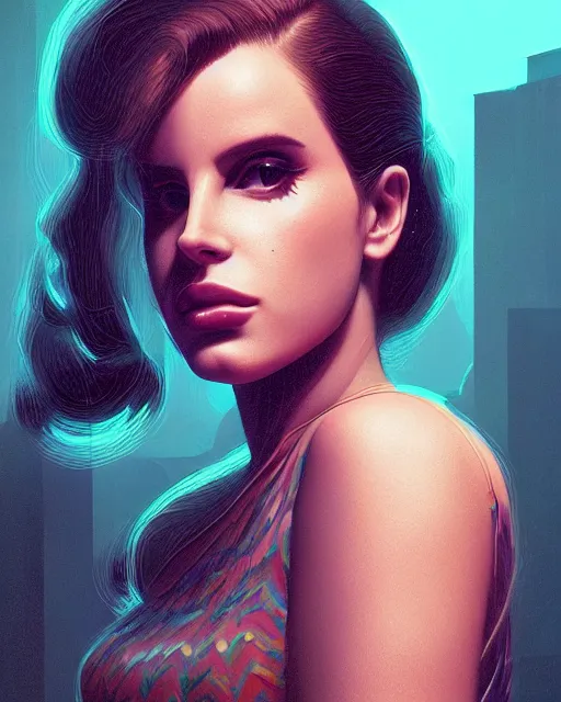 Image similar to portrait of lana del rey as a cyborg. intricate abstract. intricate artwork, by tooth wu, wlop, beeple, dan mumford. concept art, octane render, trending on artstation, greg rutkowski very coherent symmetrical artwork. cinematic, key art, hyper realism, high detail, octane render, 8 k, iridescent accents